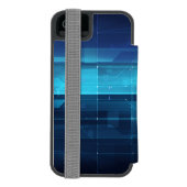 ハイテクなデジタル背景 INCIPIO iPhoneウォレットケース (フォリオ裏面)