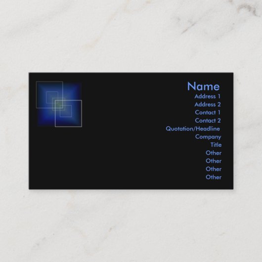ハイテクなプロフィールカード 名刺 (正面)
