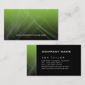 ハイテクな抽象的なコンピュータ業界カード緑 名刺 (正面/裏面)