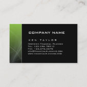 ハイテクな抽象的なコンピュータ業界カード緑 名刺 (裏面)