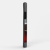 ハイテクな未来派の網のクロム赤 Case-Mate iPhoneケース (裏面/右)