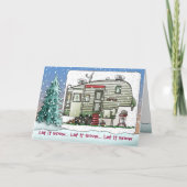 ハイテクな第5車輪のキャンピングカーのホリデーカード シーズンカード (正面)