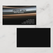 ハイテクな青銅色の波の名刺 名刺 (正面/裏面)