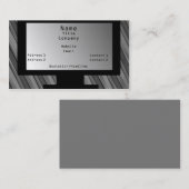 ハイテクに精通した名刺、ライトグレー 名刺 (正面/裏面)