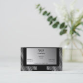 ハイテクに精通した名刺、ライトグレー 名刺 (スタンド正面)