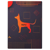 ハイテクのカスタマイズ可能な犬 クリップボード (裏面)