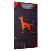 ハイテクのカスタマイズ可能な犬 クリップボード (右)