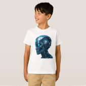 ハイテクのホログラフィックおよび金属デザイン Tシャツ (正面フル)