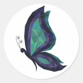 ハイテクのbuttfly低ポリ幾何モダンデザイン。 ラウンドシール