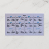 ハイテクカスタムビジネスカードカレンダー 名刺 (裏面)