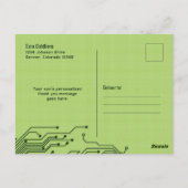 ハイテクコンピューター回路基板 バー・ミッツヴァ ポストカード (裏面)