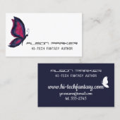 ハイテクバタフライ幾何モダンデザイン作家 名刺 (正面/裏面)