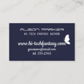 ハイテクバタフライ幾何モダンデザイン作家 名刺 (裏面)