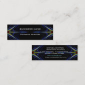 ハイテク未来的ビジネスカードテンプレート スキニー名刺 (正面/裏面)