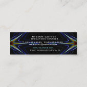 ハイテク未来的ビジネスカードテンプレート スキニー名刺 (裏面)