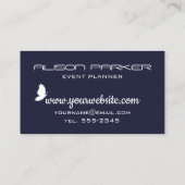 ハイテク蝶の幾何学的モダンイベントプランナー 名刺 (裏面)