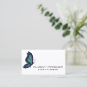 ハイテク蝶の幾何学的モダンイベントプランナー 名刺 (スタンド正面)