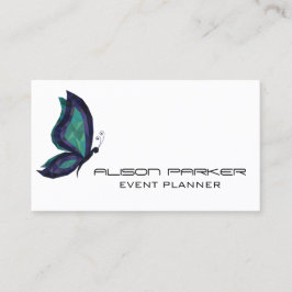 ハイテク蝶の幾何学的モダンイベントプランナー 名刺