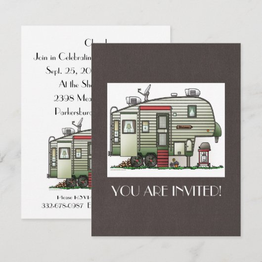 ハイテク製5輪 招待状 (正面/裏面)