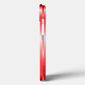 ハイテク金属赤ストライプデザイン Case-Mate iPhoneケース (裏面 / 左)