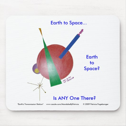 「ハイテク電話から神へ」マウスパッド マウスパッド (正面)