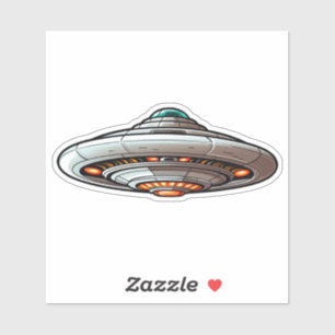 ハイテク飛んでいるソーサーUFO シール