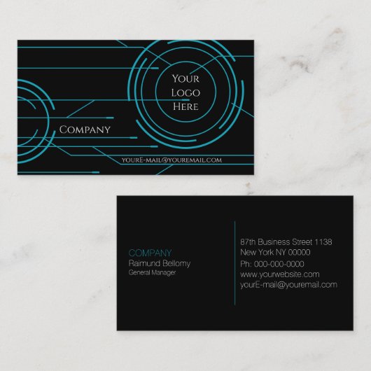 ハイテク・ビジネス・カード 名刺 (正面/裏面)