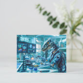 ハイテク・ワークステーションのサイボーグ恐竜 シーズンポストカード (スタンド正面)