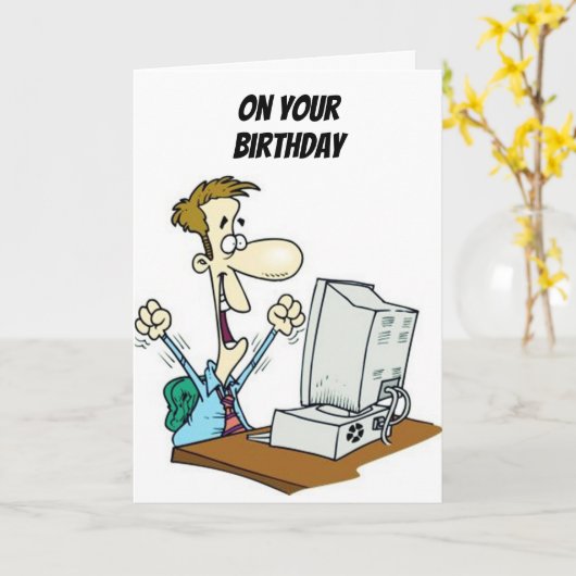 ****ハイテク****誕生日 カード (黄色い花)