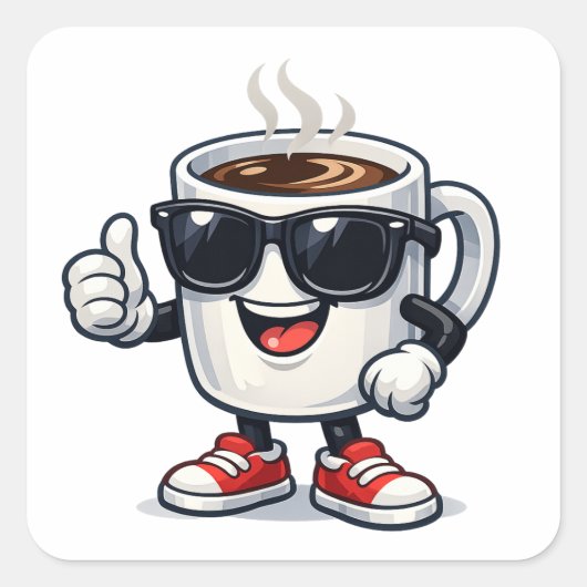 ハイテンション コーヒー カップ スクエアシール (正面)
