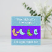 ハイテールで逃げる 招待状 テンプレート バージョン2 (スタンド正面)