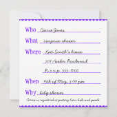 ハイテールで逃げる 招待状 テンプレート バージョン2 (裏面)