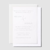 ハイディコンテンポラリースクリプトモダンエレガントな結婚式 ベラム紙招待状 (オフセット)