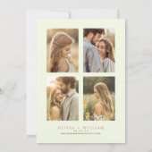 ハイディ山野花結婚の4枚の写真 招待状 (裏面)