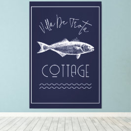 ハイデザインレイクハウスダークブルー キャンバスプリント