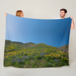 ハイデザート春開花 フリースブランケット