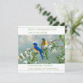 ハイデフィニションプリントスクエアフラットカード： BLUEBIRDS (スタンド正面)