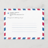 ハイデラバード、インド航空便の結婚式の日付を保存 案内ポストカード (裏面)