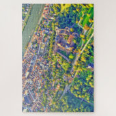 ハイデルベルクのロマンチックな都市及び城の空中写真 ジグソーパズル (縦)