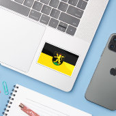 ハイデルベルク国旗、ドイツ シール (ノートパソコンとiPhone)