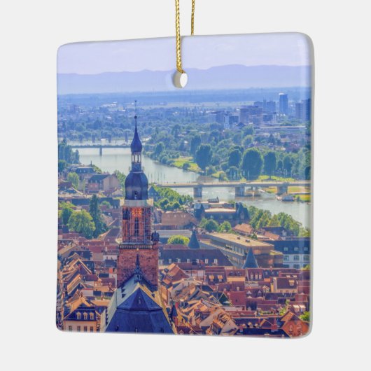 ハイデルベルク,ドイツの空中表示 セラミックオーナメント (左)