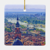 ハイデルベルク,ドイツの空中表示 セラミックオーナメント (裏面)