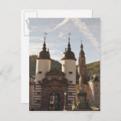 ハイデルベルク，ドイツ，旧市街のアルテ・ブルッケ ポストカード (正面/裏面)