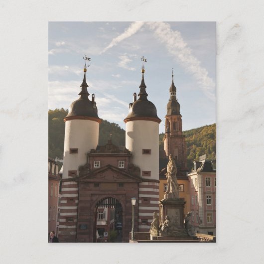 ハイデルベルク，ドイツ，旧市街のアルテ・ブルッケ ポストカード (正面)