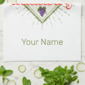 ハイデルベルグアムネックルドイツレトロワインヴィンテージ キッチンタオル (折り畳み)