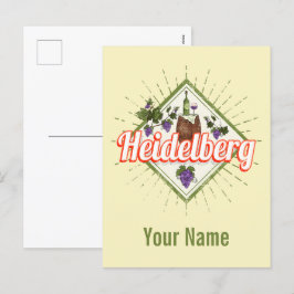 ハイデルベルグアムネックルドイツレトロワインヴィンテージ シーズンポストカード