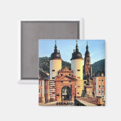 ハイデルベルグドイツのブリッジゲート マグネット (正面/裏面)