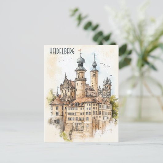 ハイデルベルグドイツへの旅行 ポストカード (スタンド正面)