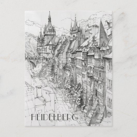 ハイデルベルグドイツ旅行 ポストカード (正面)