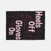 ハイトオフグローブオン – ボクシングキックボクシングキックボクサー フリースブランケット (正面(横))